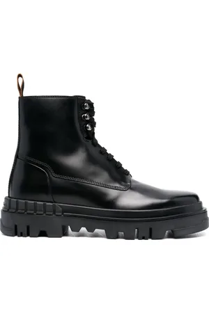 santoni Chunky-tread leather boots