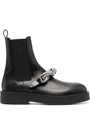 Jil Sander Chain-link ankle leather boots