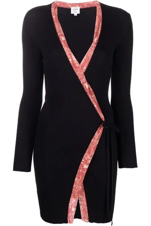 Jean Paul Gaultier 1990s ribbed wrap cardigan