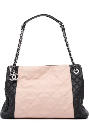 CHANEL 2014 Bicolor Quilted Lambskin Shopping tote bag
