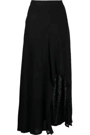 YOHJI YAMAMOTO High-waisted flared cotton skirt