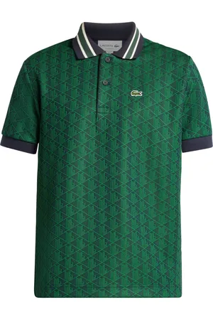 Lacoste Geometric pattern logo-appliqué polo shirt