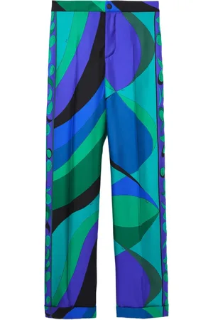 Puccini Pesci-patterned wide-leg trousers