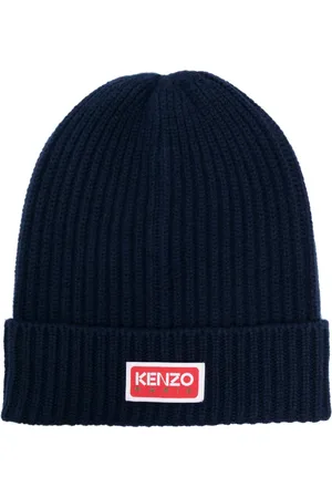 Kenzo Logo-patch ribbed-knit beanie