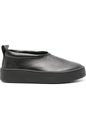 Jil Sander Round-toe slip-on leather loafers