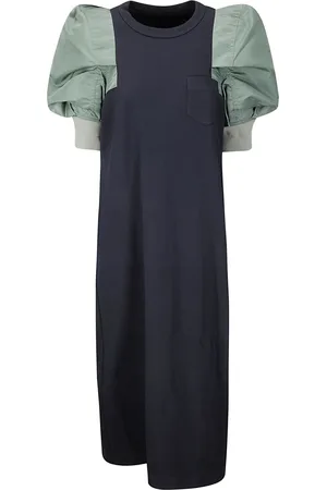 SACAI Puff-sleeve midi dress