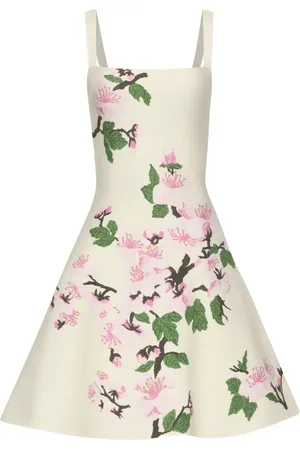 Oscar de la Renta Floral-jacquard dress