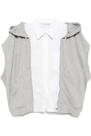 pushBUTTON Shirt layered hoodie