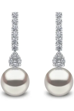 Yoko London 18kt white gold South Sea-pearl and diamond earrings