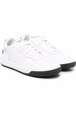 Balmain Leather lace-up sneakers