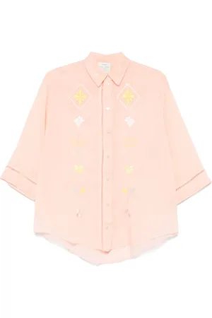 FORTE FORTE Floral-embroidery shirt