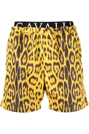 Roberto Cavalli Leopard-print swim shorts
