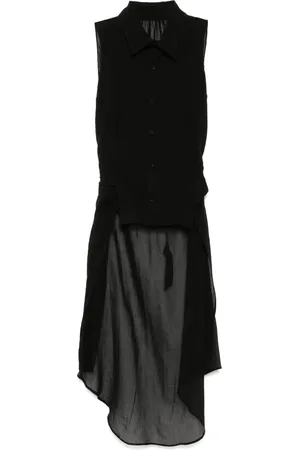 LIMI FEU Lawn-collar long vest