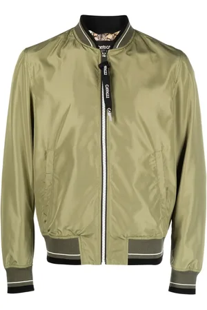 Roberto Cavalli Logo zipper bomber jacket