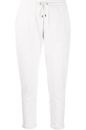 Brunello Cucinelli Cropped drawstring track pants