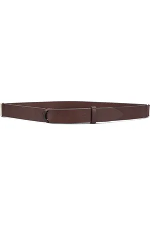 Orciani Saffiano-texture thin belt