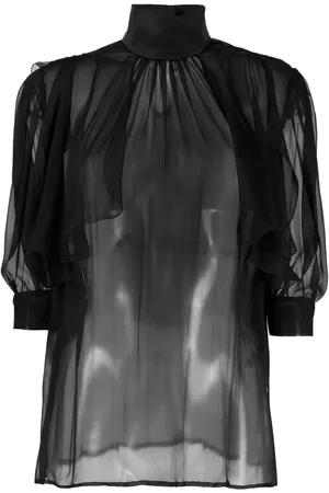 Roberto Cavalli Semi-sheer high-neck blouse