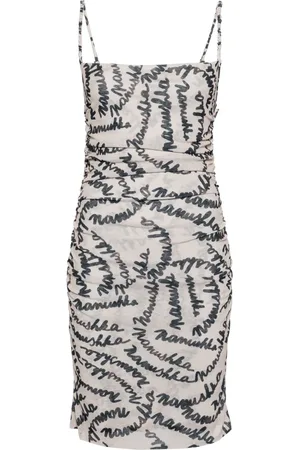 Nanushka Adie scribble-print minidress