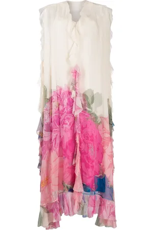 VALENTINO GARAVANI Ruffled floral print gown