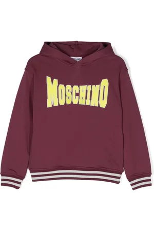 Moschino Varsity-logo cotton hoodie