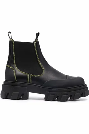 Ganni Leather Chelsea ankle boots