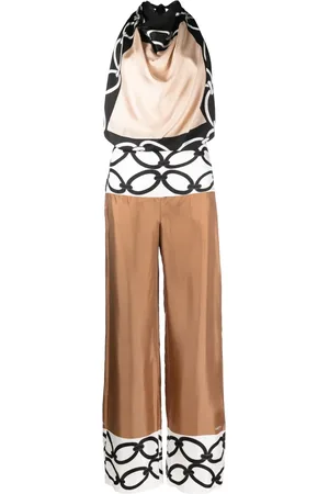 VALENTINO GARAVANI Chain 1967 Foulard silk jumpsuit