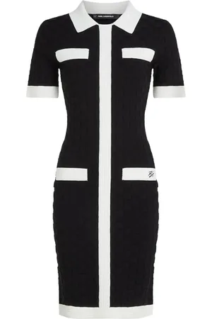 Karl Lagerfeld Contrast-piping polo dress