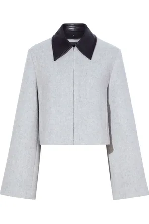 Proenza Schouler Bridget leather-collar cropped jacket