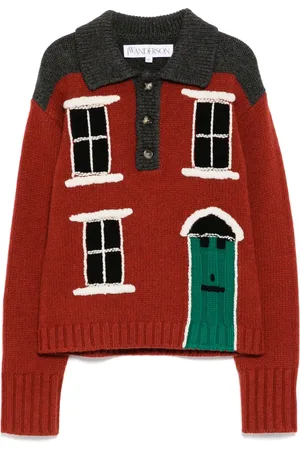 J.W.Anderson House intarsia polo jumper