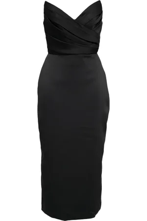 Amsale Draped strapless cocktail dress