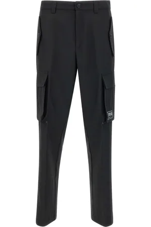 VERSACE Logo-patch tailored pants