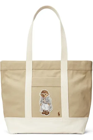 Ralph Lauren Medium Polo Bear canvas tote bag