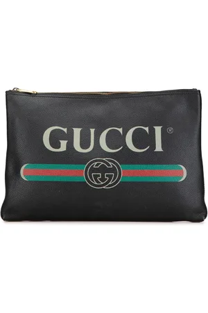 Gucci 2000-2015 Leather Gucci Logo clutch bag
