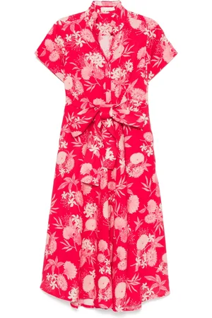 VERANDAH Floral-print midi dress