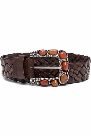 P.A.R.O.S.H. Zoe interwoven embellished leather belt