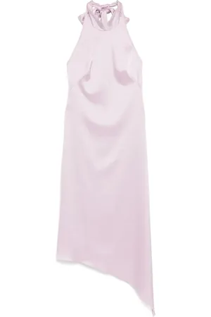 Amsale Asymmetric halter dress