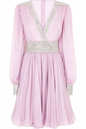 Dolce & Gabbana V-neck chiffon minidress