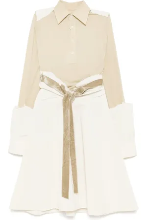 Maison Margiela Belted patch work dress