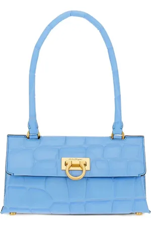 Salvatore Ferragamo Trifolio Swing crocodile-effect shoulder bag