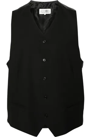 Maison Margiela Numbers jacquard panelled waistcoat