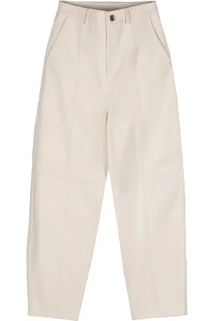 ELEVENTY Tapered leather trousers