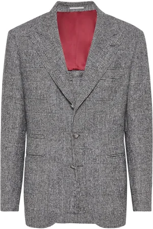 Brunello Cucinelli Single-breasted checked blazer