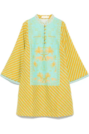 VERANDAH Diagonal-stripe mini dress
