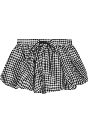 Ganni Checked bubble skirt
