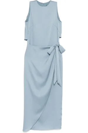 Amsale Draped over skirt dress