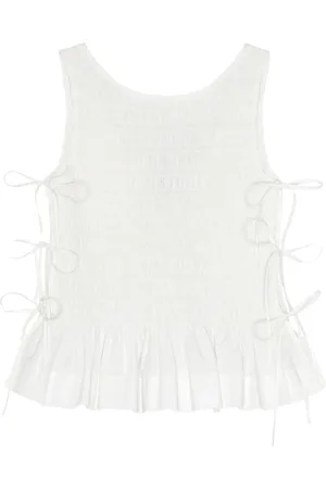 Ganni Chambray seersucker top