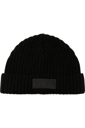 VALENTINO GARAVANI Logo-patch virgin wool beanie