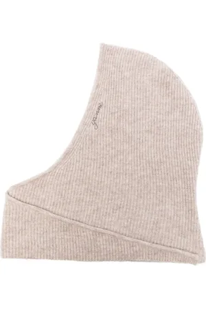 Ganni Logo-embroidered ribbed balaclava