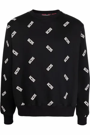 GCDS Logo-print crew neck sweatshirt