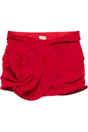 MAGDA BUTRYM Floral-appliqu?? mini skirt